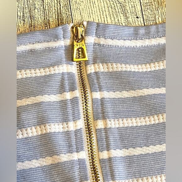 Sail to Sable Womens Blue & White Striped Rope Nautical Shirt Dress Size Large - Picture 6 of 8